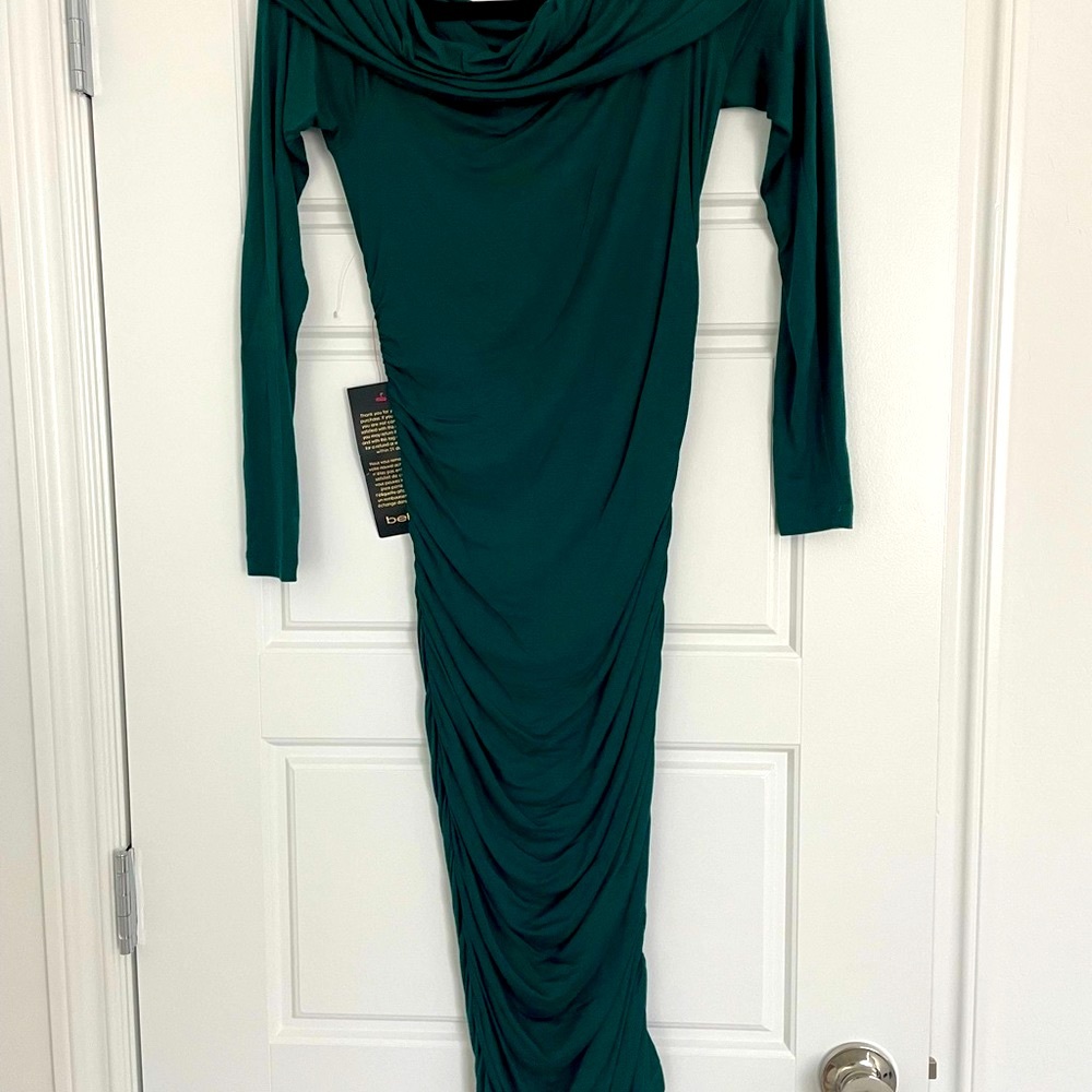 Bebe XS Green Jersey Dress new with tags